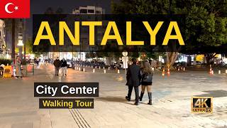 Antalya Walking Tour - City Center - Atatürk Cd. - 4K