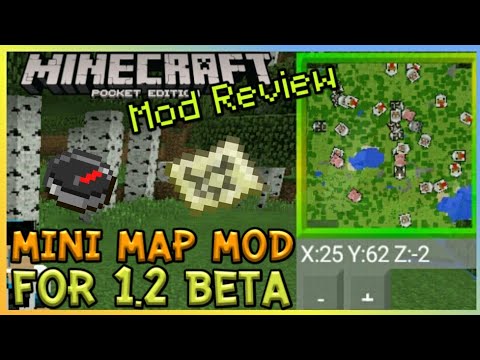 Minecraft PE 1.2 Mod Review Mini Map Mod สำหรับ Minecraft PE 1.2 Video