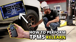 How To Relearn GM TPMS sensors - 2014 Silverado Tire Sensors - Sierra Tahoe Suburban Yukon