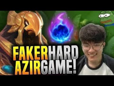FAKER TILTED PLAYING AZIR MID VS KASSADIN! FAKER`S AZIR GAME HIGHLIGHT! TRANSLATED