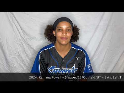 2024 Kamana Powell 4.0 Cumulative GPA Slapper/1B/OF/UT - Sorcerer Softball Skills Video