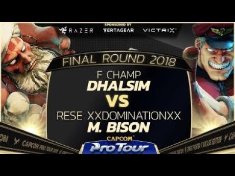 F Champ (Dhalsim) vs. Rese XXDominationXX (M. Bison) - Pools - Final Round 2018 - SFV - CPT 2018