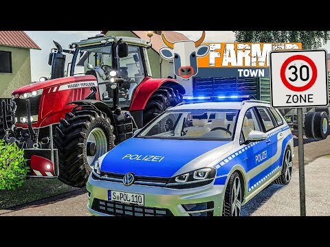 LS19 FarmerTown #59: Polizeikontrolle: Zu schnell mit dem Traktor! | LANDWIRTSCHAFTS SIMULATOR 19