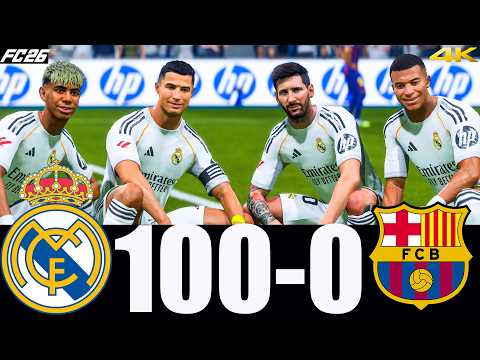 FC 26 -MESSI RONALDO NEYMAR & MBAPPE | ALL STARS | REAL MADRID 100-0 BARCELONA | UCL FINAL #fc26