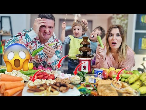 نافورة شوكولات سوبرفاميلي 🌸(بالبصل والتوم والبيض😱)