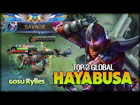 SAVAGE!! Deadly Ninjutsu with Perfect Shadow Move. ɢᴏsᴜ Rylles Top 2 Global Hayabusa - MLBB