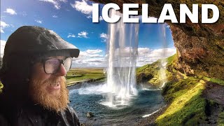 We went behind the waterfall Seljalandsfoss in #iceland #travelvlog #icelandtravel