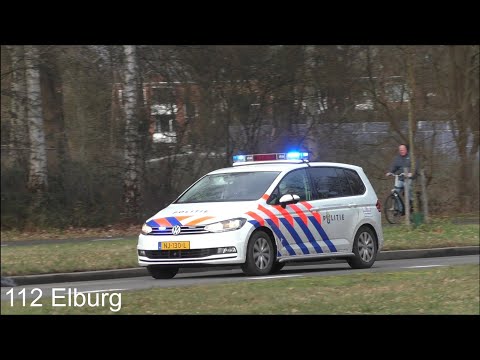 P1 Politie Rijopleiding Touran 2017 met spoed door Apeldoorn
