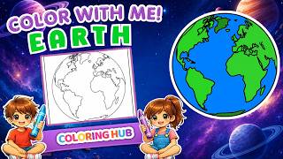 Color with Me 🌎 Earth Pages for Kids & Adults | Easy and Fun Coloring by ColoringHub