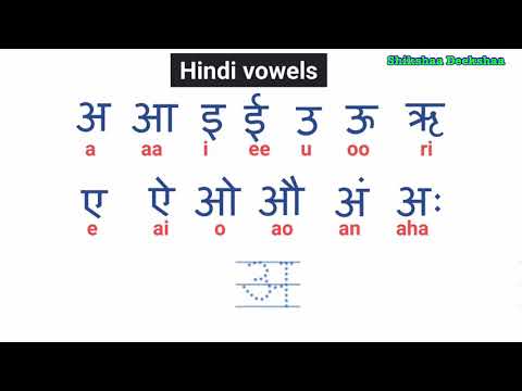 Learn to read and write hindi vowels - New Video
