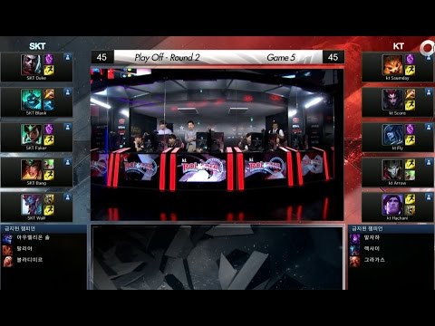 SKT vs KT Game 5 Highlights - SK TELECOM T1 vs KT ROLSTER - LCK 2016 LOL Champions Korea SU Playoffs