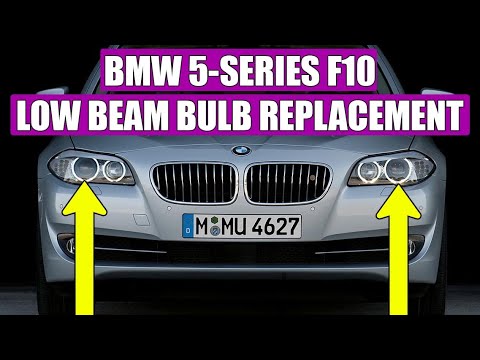 TUTORIAL: How to remove / replace low beam bulb H7 on BMW 5 Series F10 F11 (2011-2017) in 8 steps