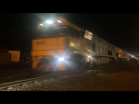Up Pacific National 2PM5 freight with NR65 and NR30 (Great Southern) at North Geelong 8/8/2024