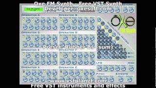 Oxe FM Synth - Free VST synth - vstplanet.com