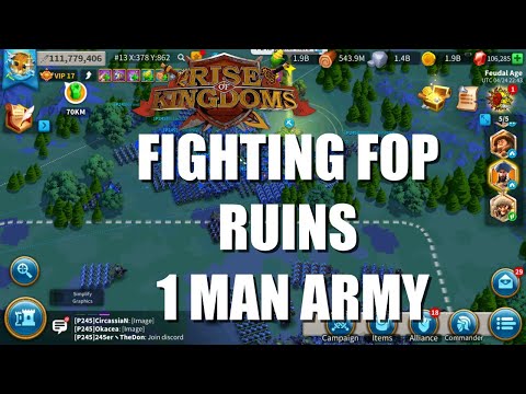 Fighting for Ruins of Darkness - 1 MAN ARMY MODE - Rise of Kingdoms