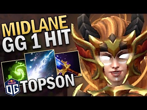 Dota Midlane Lina with Refresher - Aghs by OG.Topson TI9 Practice