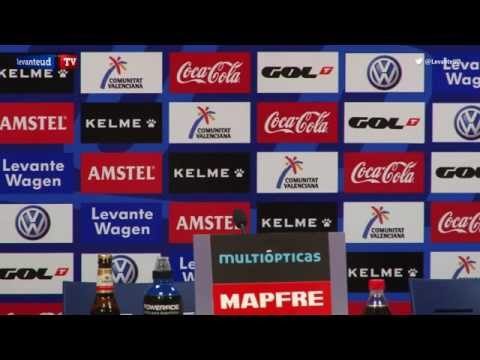Rueda de prensa post partido entre Levante UD y Getafe CF