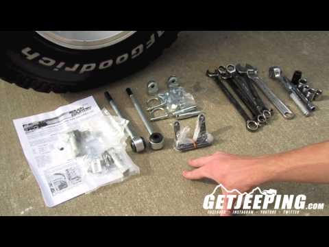 Install of Rough Country sway bar disconnect for 4.5-6.5\" lift on Jeep cherokee - GetJeeping