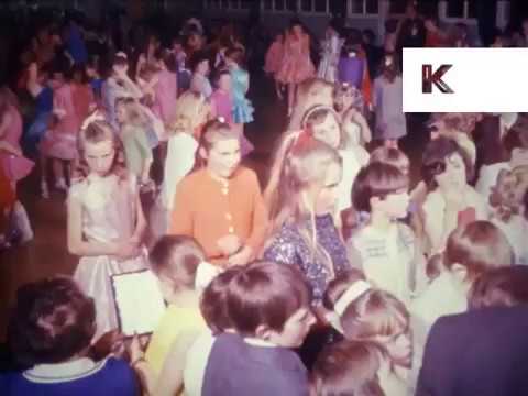 UK Late 1960s Early 1970s Young Girls Gather To Receive Dance Prize