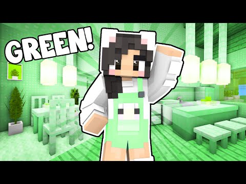 💚Minecraft But I Can Only Build With GREEN!