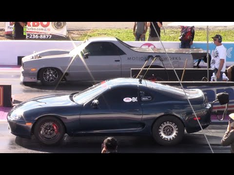 Toyota Supra vs Muscle Cars Drag Racing Compilation - Import vs Domestic