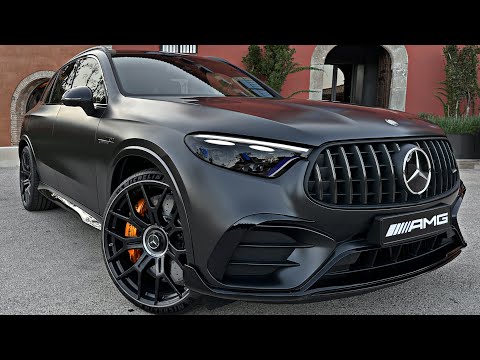 NEW 2024 Mercedes GLC63 AMG +SOUND! 4 Cylinder Hybrid AMG? Exterior Interior Review 4K