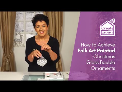Decorate Glass Christmas Ornaments with Folk Art |...