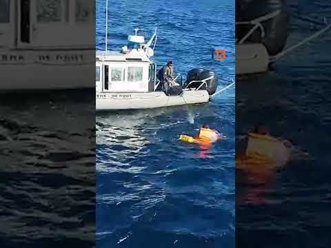 Momento exacto en el que rescatan a sobreviviente de lancha María Elena II en Talcahuano