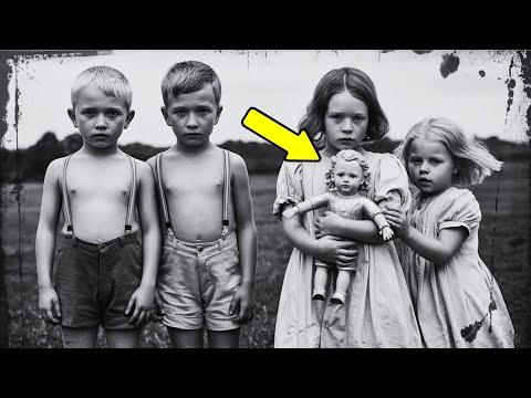 This 1899 photo of siblings looked happy—until a zoom revealed who was holding the doll