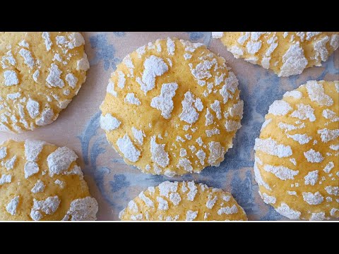 Soft Lemon Crinkle Cookies 🍋| With Fresh Lemons! |No Electric Mixer Needed!