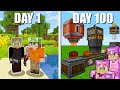 We Survived 100 DAYS In The Create Mod in HARDCORE Minecraft (DUOS)