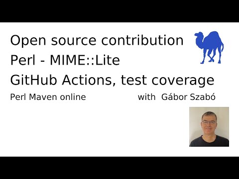Open source contribution - Perl - MIME::Lite - GitHub Actions, test coverage and adding a test