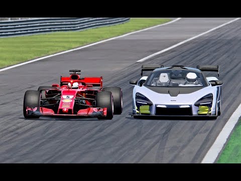 Ferrari F1 2018 vs McLaren Senna P15 - Monza