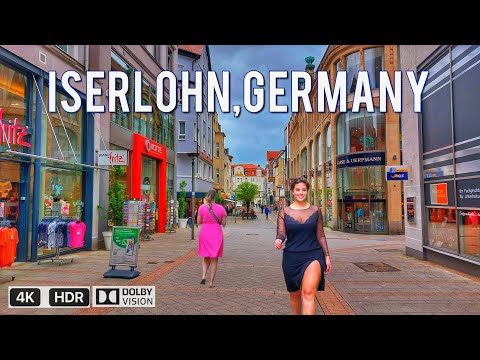 Iserlohn, Germany / Walking tour in Iserlohn in Germany 4k HDR