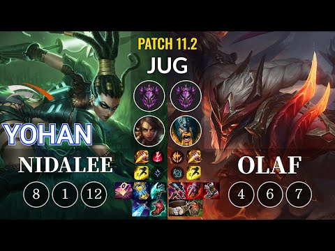 HLE yoHan Nidalee vs Olaf Jungle - KR Patch 11.2