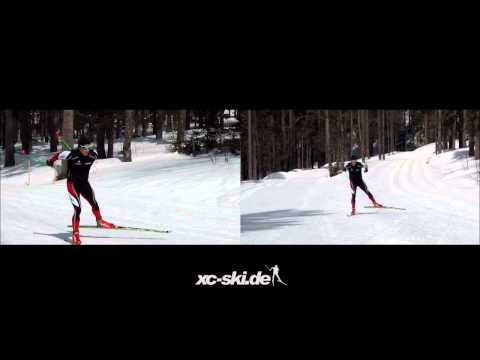 Cross-country skiing technique: Skating 1-2 (pendulum step)