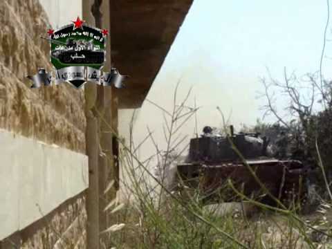 استهداف نقاط تمركز قوات النظام في حاجز الأندومي في خان العسل من قبل اللواء اول مدرعات ضمن معركة "فالمغيرات صبحاً"