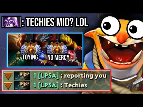 Techies Mode = CARRY!! 100% No Mercy Toying Immortal Rank!!