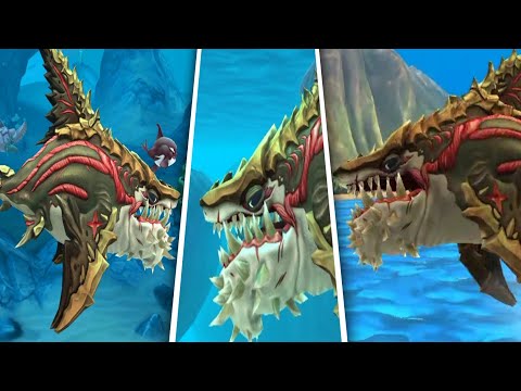 Hungry Shark World- I tried the (Ancient Megalodon) Shark