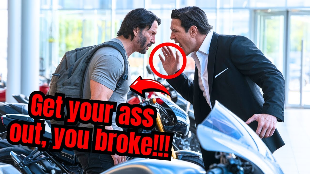 Keanu Reeves is Kicked Out with SLAP by a Motorcycle Dealership Employee —When He Found Out He Was..