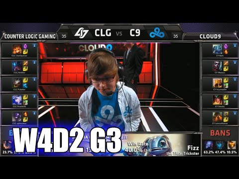 CLG vs Cloud 9 | S5 NA LCS Summer 2015 Week 4 Day 2 | Counter Logic Gaming CLG vs C9 W4D2 G3