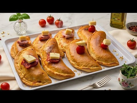 PANZEROTTI al FORNO SOFFICISSIMI EXTRA GOLOSI - CALZONI al FORNO con IMPASTO ROSTICCERIA SICILIANA