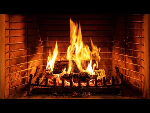 Superb fireplace and harp, piano, relaxing, zen, soft music