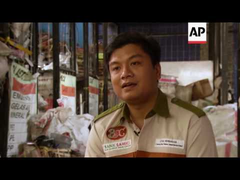 Trash banks in Indonesia help solve waste problem
