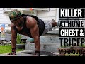 Build Muscle At Home With Minimum Equipment (Chest & Tricep Workout)