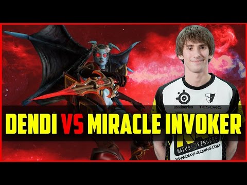 Na`Vi.Dendi Queen of Pain vs Miracle Invoker MID | dota 2 ranked gameplay