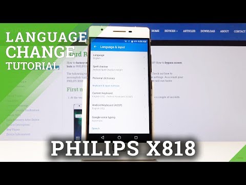 How to Set Up System Language in Philips X818 - List of Available Languages