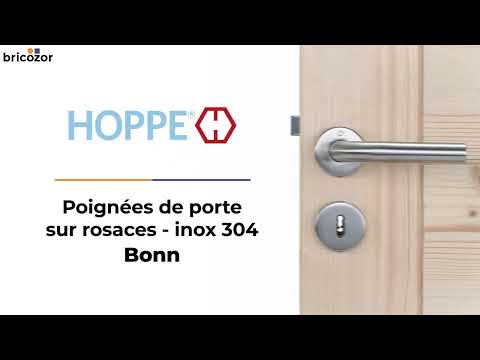 Poignées de porte sur rosaces rondes - inox 304 - Bonn HOPPE