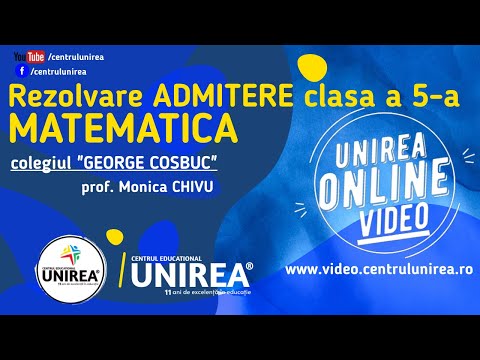 Admitere George Cosbuc - clasa a 5-a