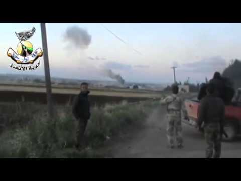 استهداف تحصينات قوات النظام في منطقة تل ملح في ريف حماة بواسطة رشاش 14 من قبل ألوية الأنصار